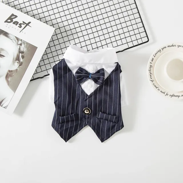 Summer Clothes For Dogs And Cats. Thin Suit Shirts Navy Blue - Shop at LoveMi