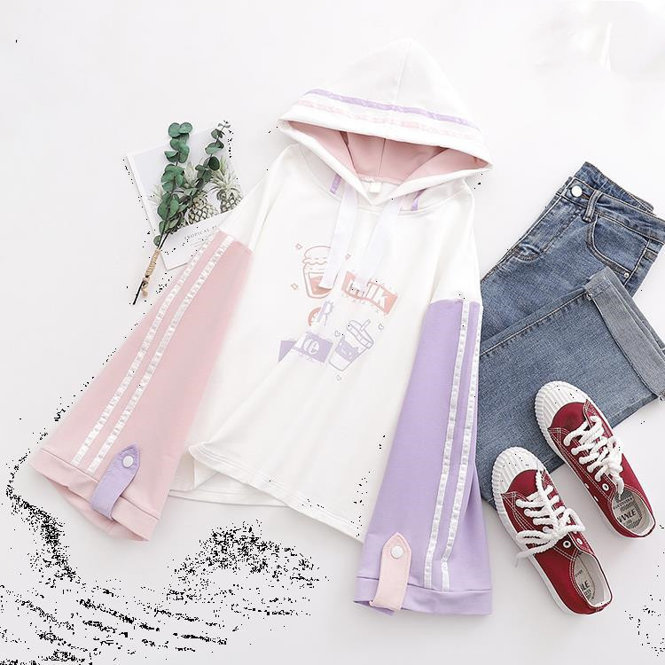 Casual Loose Plus Fleece Sweater 15-year-old Girl's Thin Coat