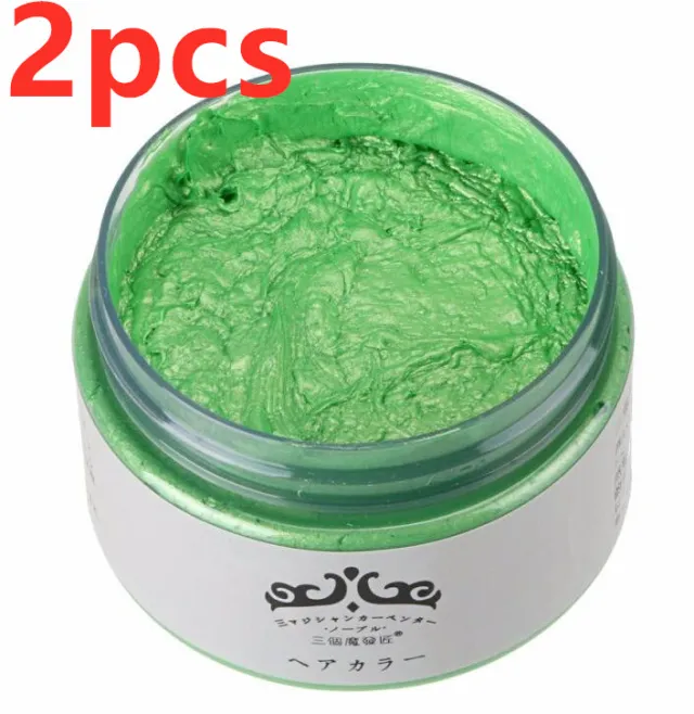 Hair Color Wax Green 2Pcs - Shop at LoveMi