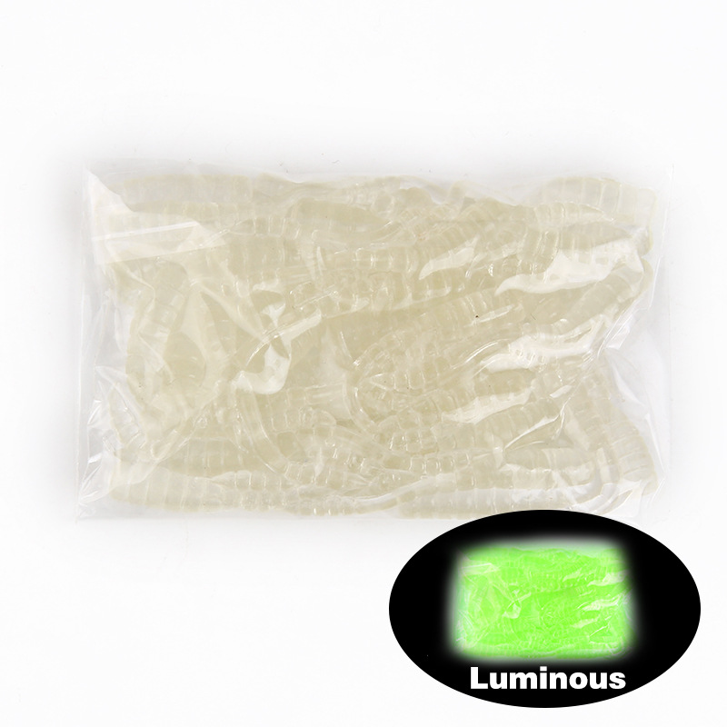 لويا طُعم صيد طري دودة حمراء 0.4غ 4.5سم - 50 قطعة