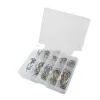 Boxed Fish Hook 100 Pieces Of Tube With Ise Ni 3-12 Barbed Hook, Holed Gold And Black Small Accessories
