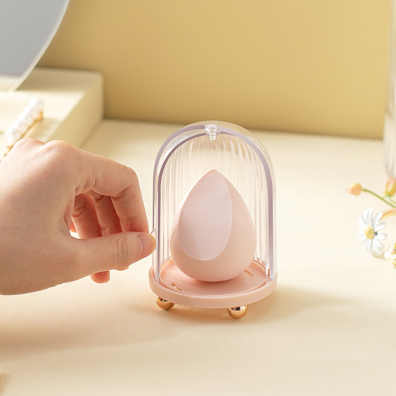 LED Light Makeup Organizer Transparent Jewelry Storage Box Portable 360 Both Rotate Earrings Necklace Rack