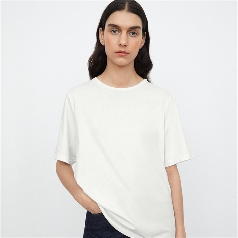 Oversized Twisted Solid Round Neck Short Sleeve T-Shirt