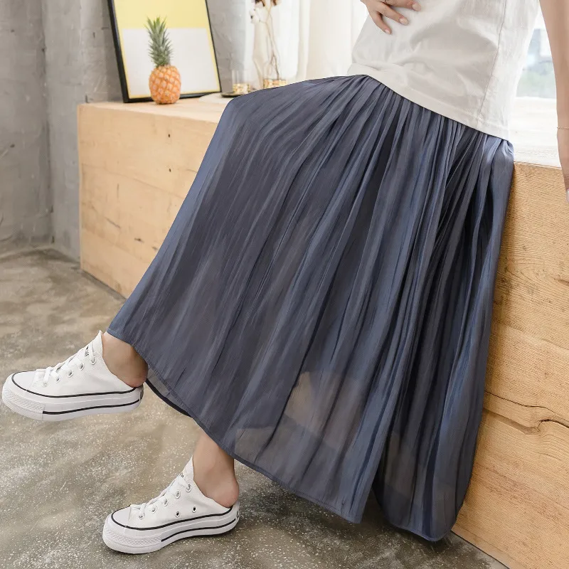Net Red Western Maternity Dress Skirt - Gray