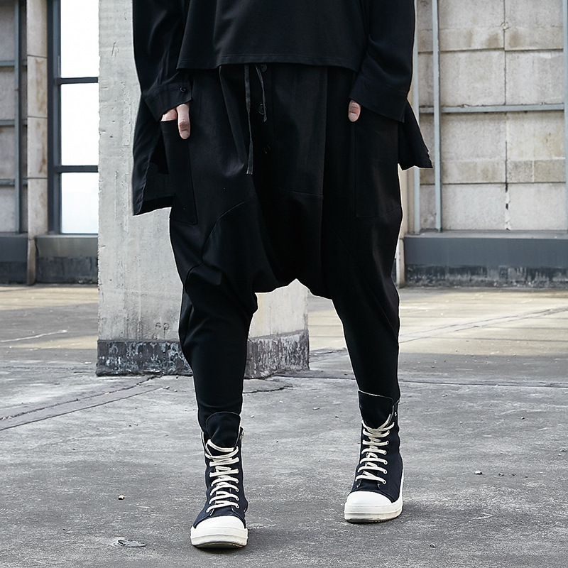 Title 4, Mens Oversize Low Crotch Cross Pants, Flying S...