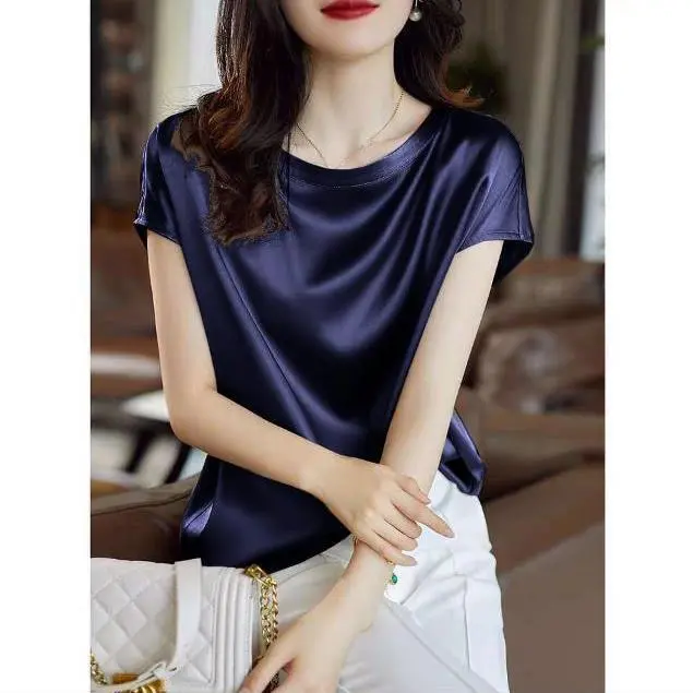Fashionable Loose Inner Base Shirt Royal 4Xl - Shop at LoveMi