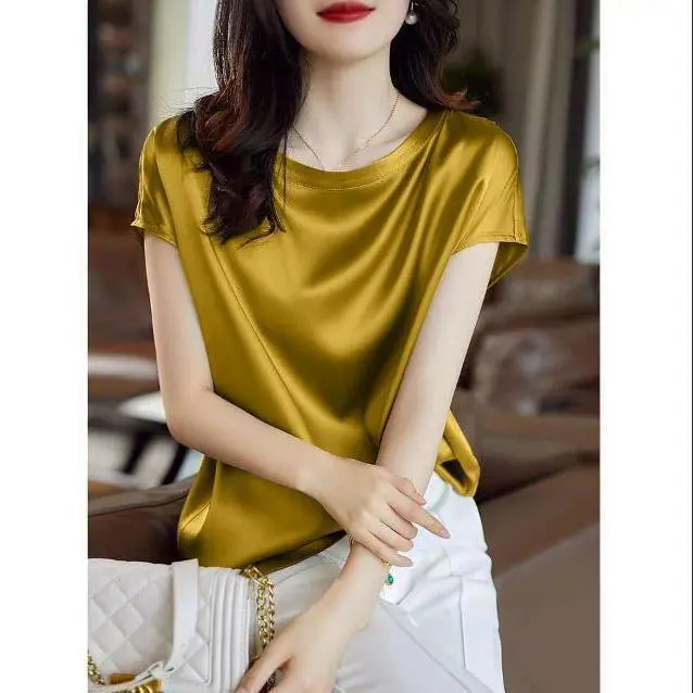 Fashionable Loose Inner Base Shirt Yellow - Shop at LoveMi
