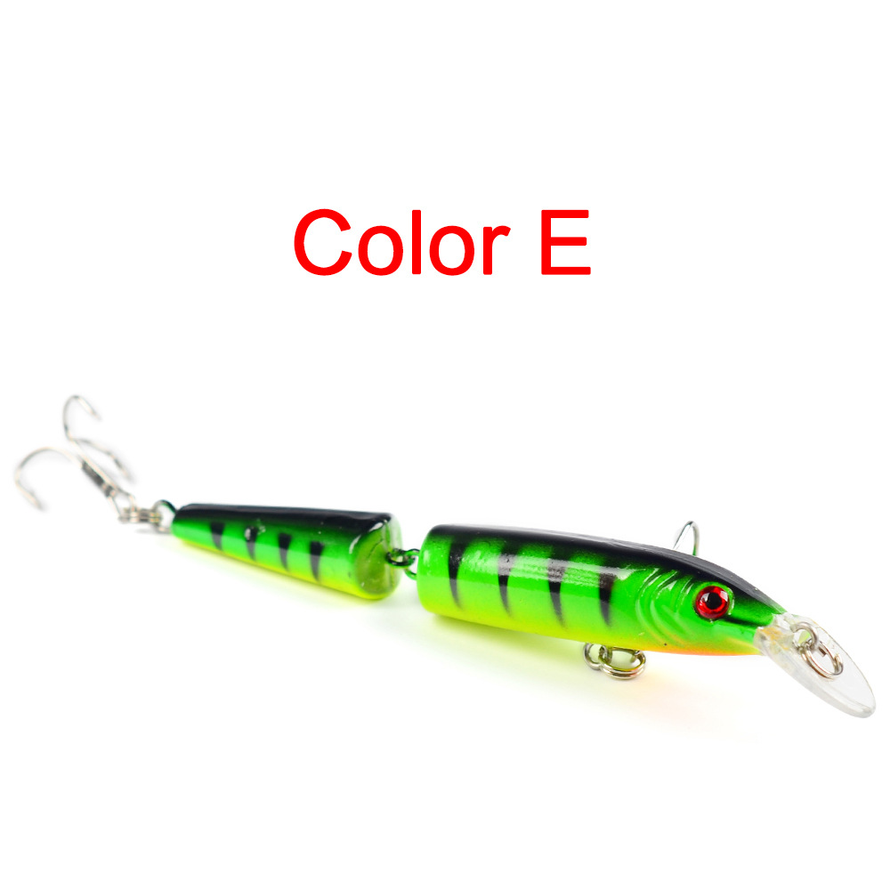  Lifelike Artificial Crankbait Multi Articulado Isca De Pesca 10.5Cm 9G 2-Segmento Duro Isca 6  Gancho Wobblers Isca De Pesca Do Mar