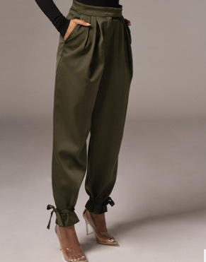 Title 5, Womens High-Waisted Trousers with Slim Legs en...