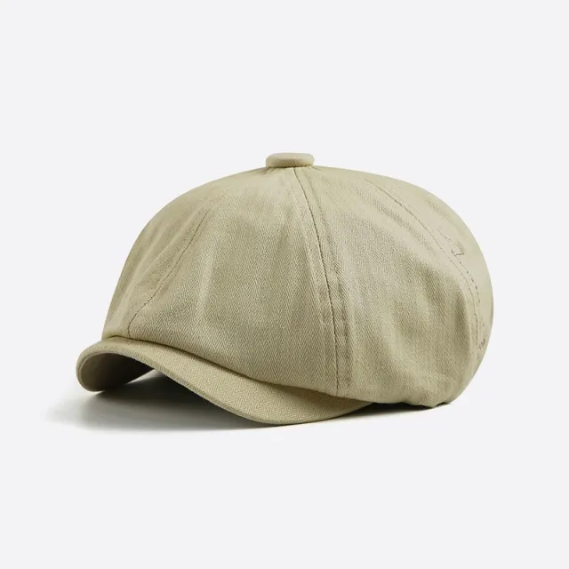 Octagonal hat British four seasons thin section Beige - Shop at LoveMi