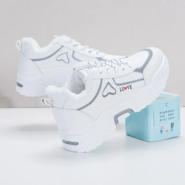 Inner Increase 10Cm All Match Casual Shoes Slope Heel Platform Super High Heel Platform Sneakers Grey - Shop at LoveMi