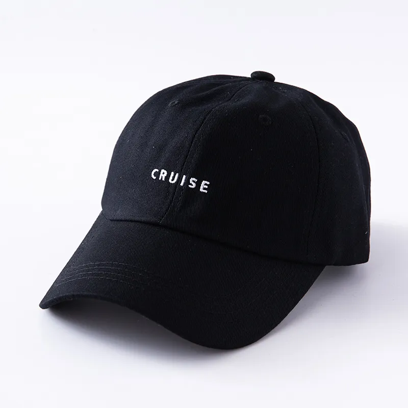 Korean Version Of The Simple Small Letter Cruise Baseball Cap Female Ins Japanese Casual Wild Sun Hat Trendy Male Cap - Black