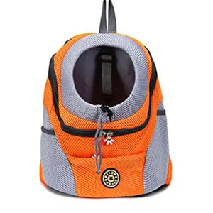 Pet Portable Chest Mesh Breathable Shoulder Outing Bag Orange - Shop at LoveMi
