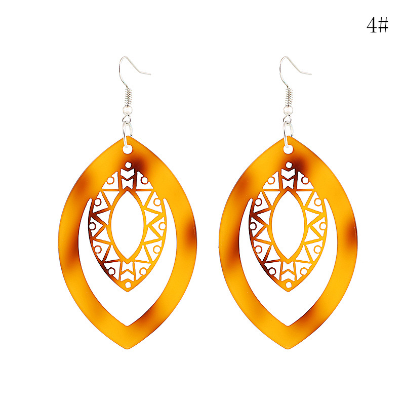 European And American Simple Acrylic Earrings Colorful Fashion Earrings