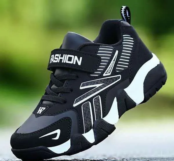 Sport Kids Sneakers Boys Casual Shoes For Children Sneakers Girls Shoes Leather Anti Slippery Fashion Tenis Infantil Menino Mesh Black - Shop at LoveMi