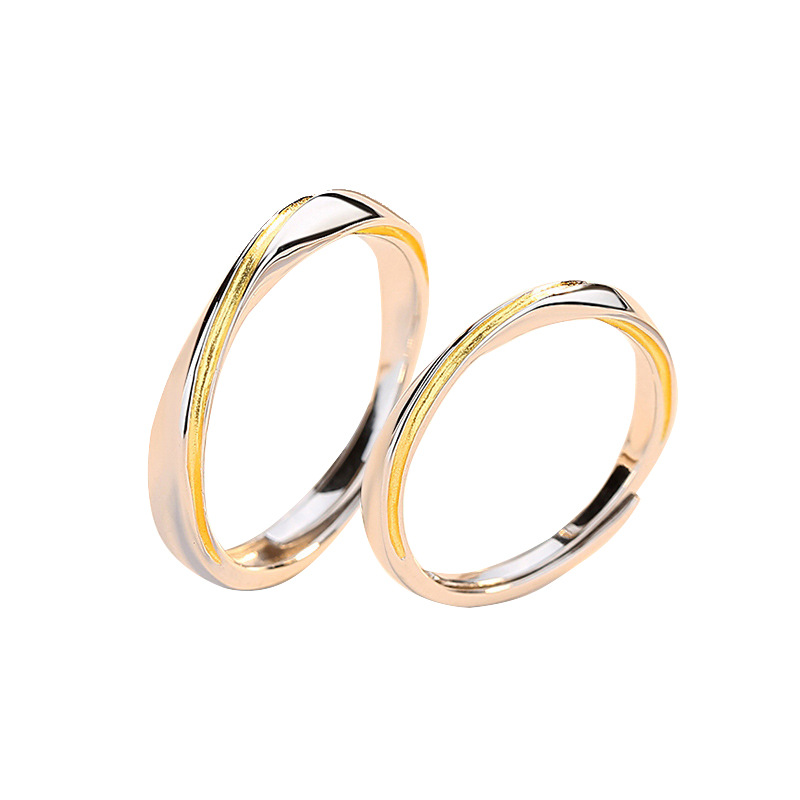 Pure White Copper Mobius Ring Ring For Couples Valentine'S Day Gift For Men And Women Long Distance Love Ring