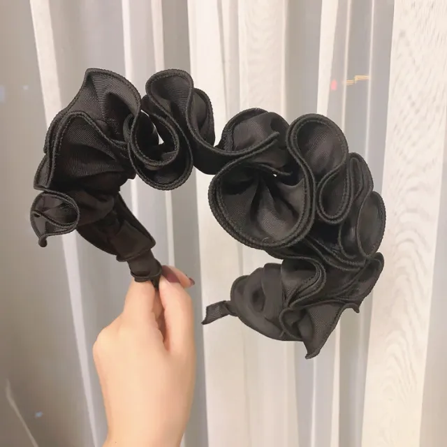 Personality Exaggerated Tide Dongdaemun Sweet Pressed Hair Headband Black - Shop at LoveMi