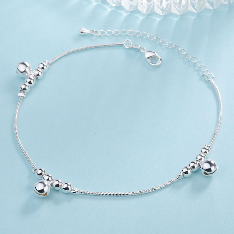 Title 2, Bracelet de cheville vintage en argent sterling...