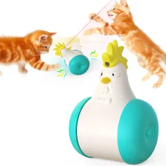 Funny Cat Toy New Product Electric Sounding Tumbler Hair Laser Chicken Funny Cat Toy - Lake Blue - View 1