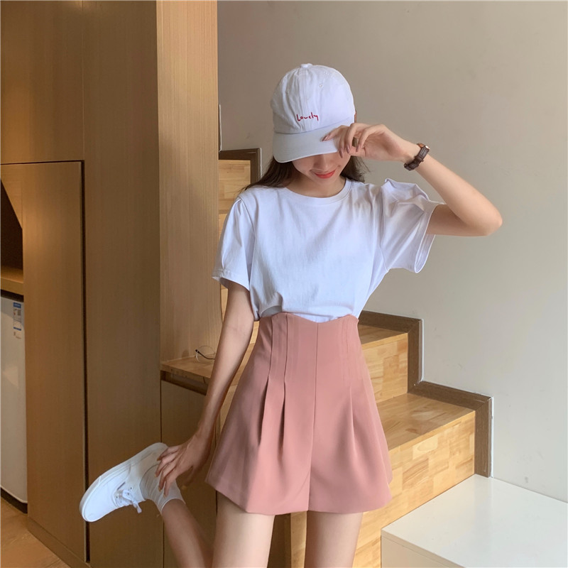 High-waisted, Showy, Long-legged, Casual Wide-leg Shorts, Women's Loose A-line Suit Pants Trendy