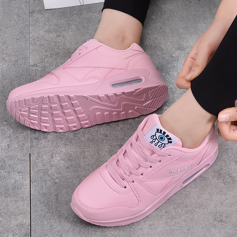 Breathable Leather Couple Sneakers Pink - Shop at LoveMi