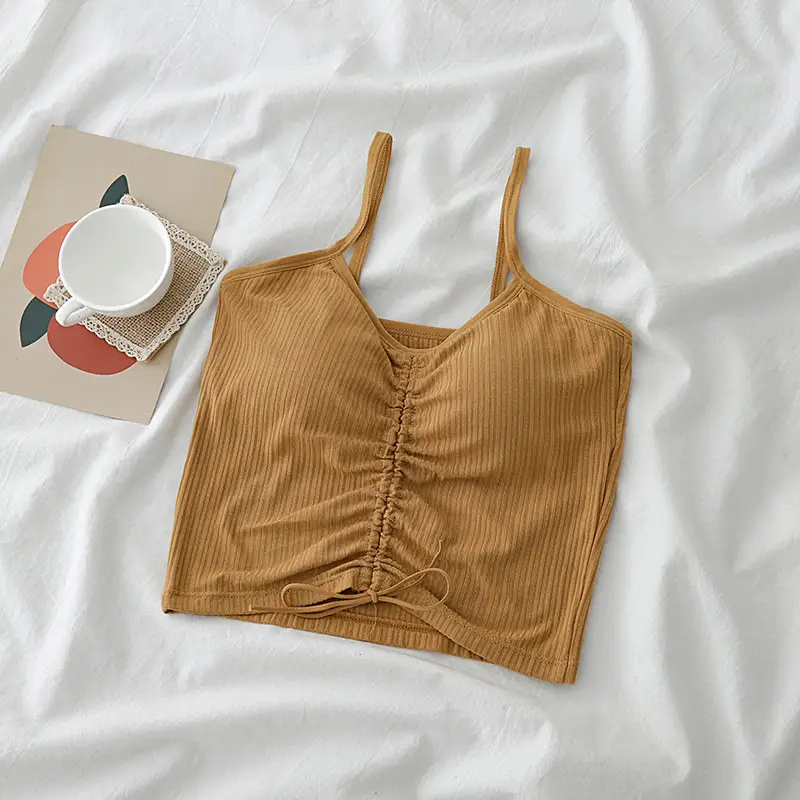 Slim Slimming Drawstring Short Bottoming Shirt