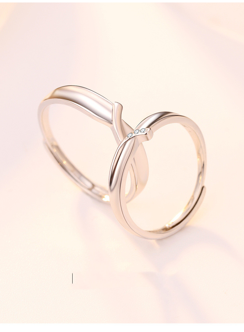 Fashion Personality S925 Silver Ring Men's Proposal Pair Ring Valentine's Day Send Girlfriend