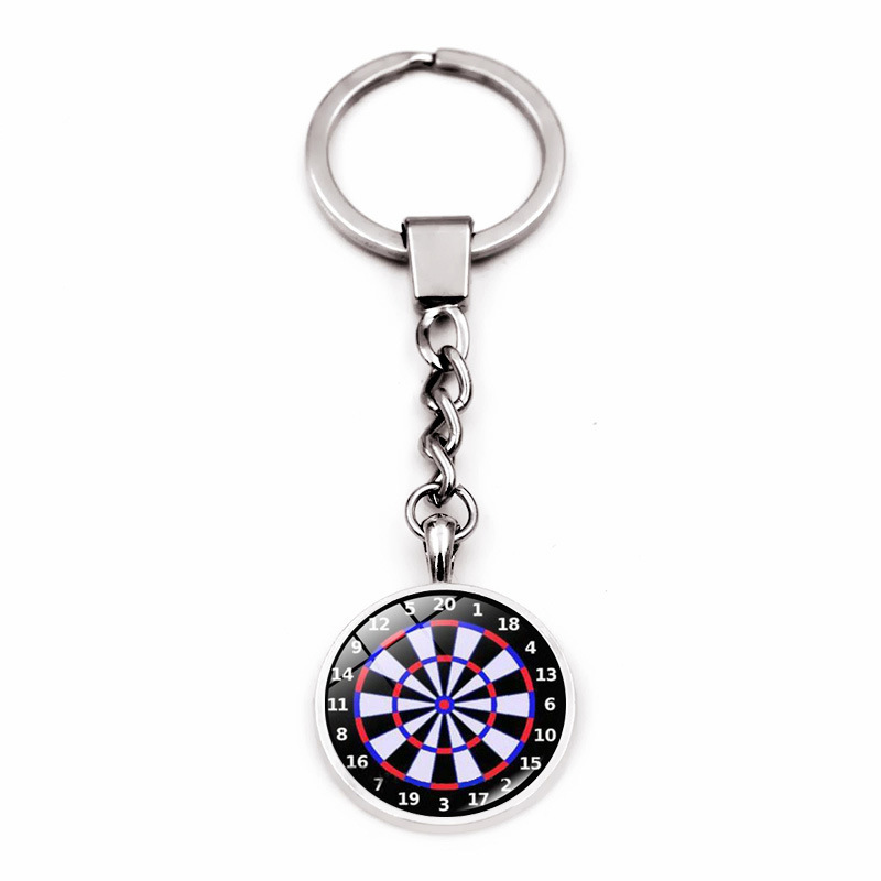 Cross border new products accessories dart target time gem metal key chain key chain pendant jewelry creative gift Photo Color - Shop at LoveMi