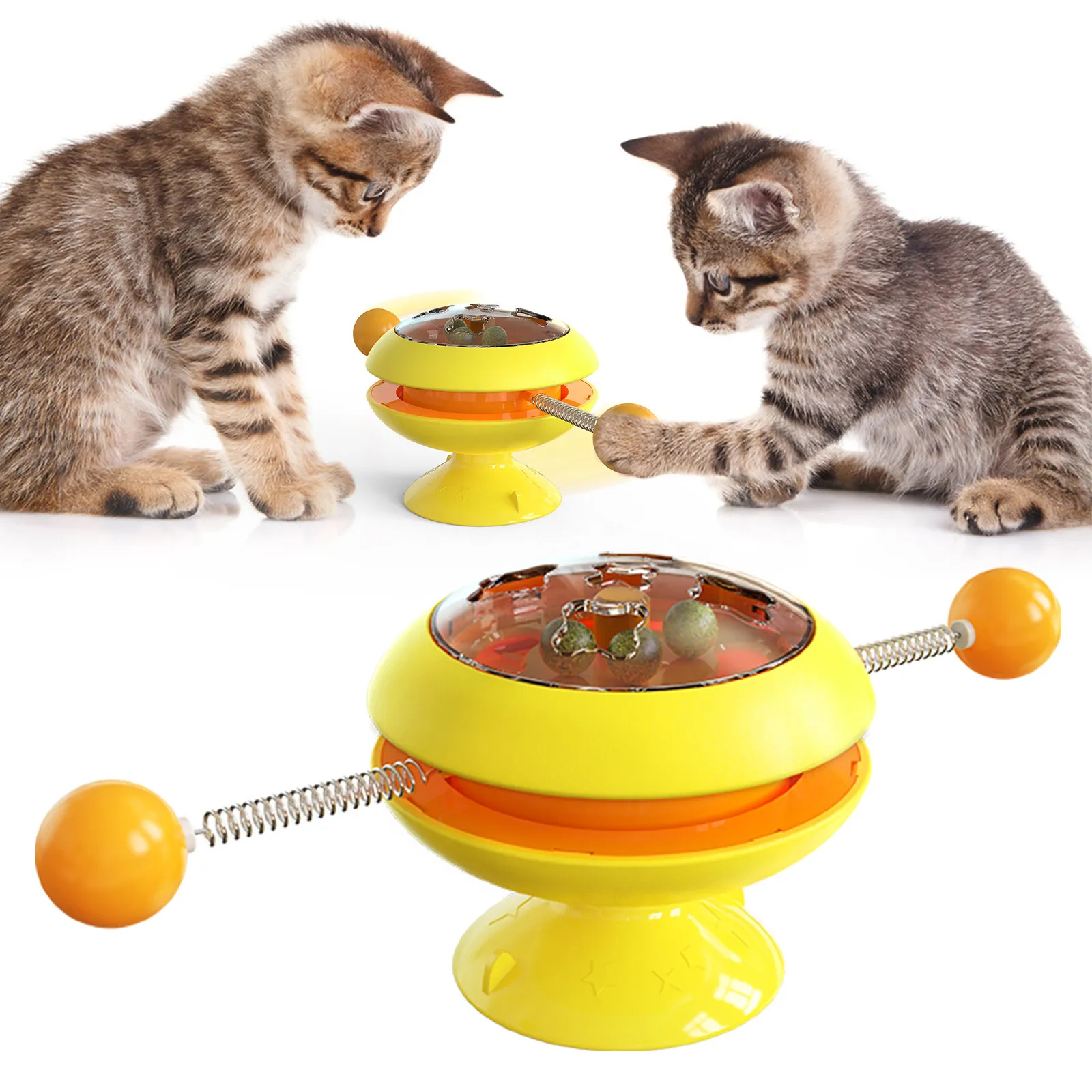 Rotatable Cat Toys Supplies With Catnip Interactive Training Toys For Cats Kitten Cat Accessories Pet Products – image 4
