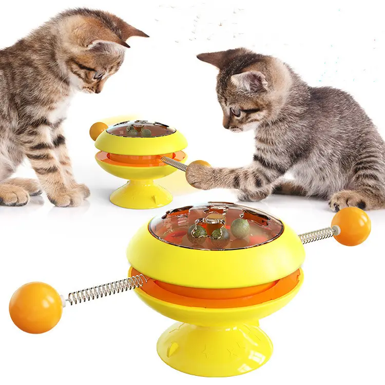 Rotatable Cat Toys Supplies with Catnip Interactive Training