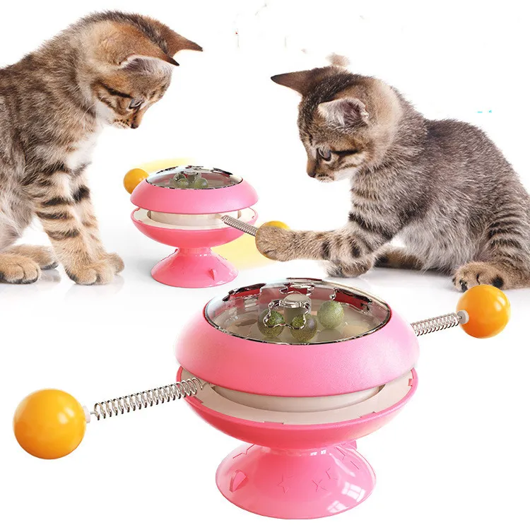 Rotatable Cat Toys Supplies With Catnip Interactive Training Toys For Cats Kitten Cat Accessories Pet Products – image 3