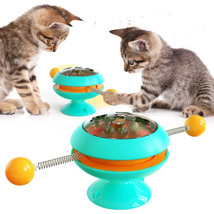 Rotatable Cat Toys Supplies With Catnip Interactive Training Toys For Cats Kitten Cat Accessories Pet Products – image 2