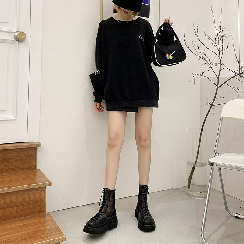 Martin Boots Thin Section Breathable New Thick-Soled White Mesh Hollow Short Boots Women Summer Sandals Boots