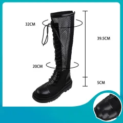 Leather Martin Boots Summer Thin New British Style Breathable Mesh Boots Hollow Thick-Soled Short Boots - E-35 - View 1