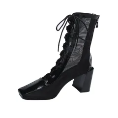 Long Boots Women'S Ins Trendy Breathable Thick Heel Casual But Knee Boots - C-36 - View 1