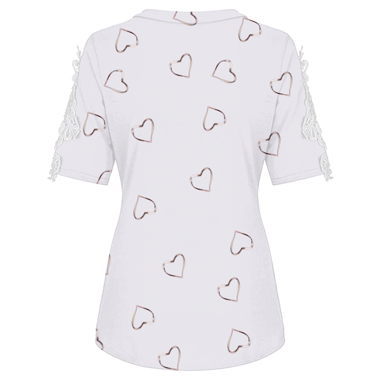 Printed Star Stripe Contrast Short Sleeves