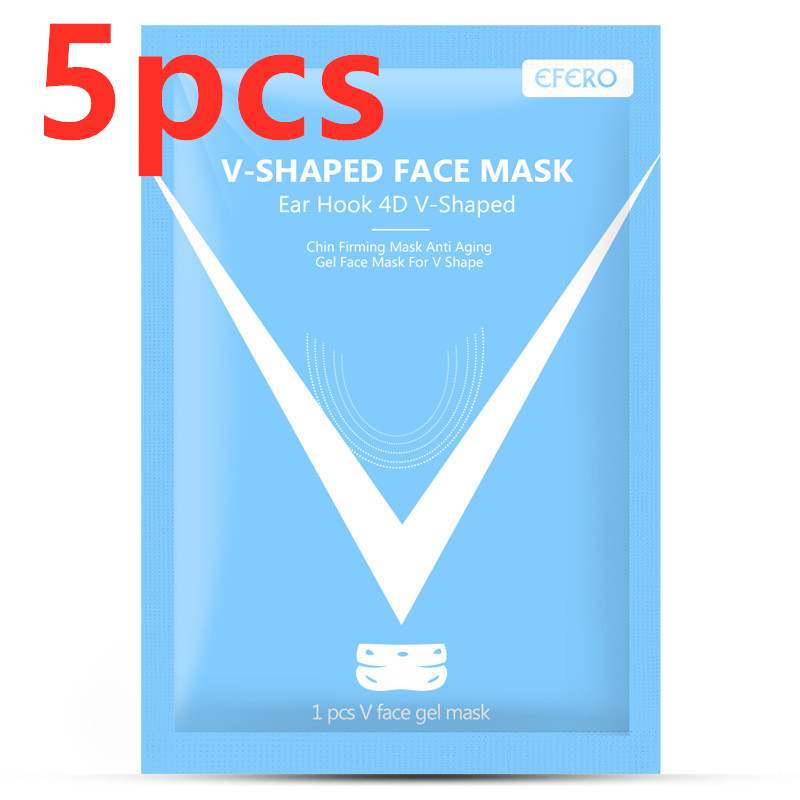 Lifting firming V face mask Blue 5Pcs - Shop at LoveMi