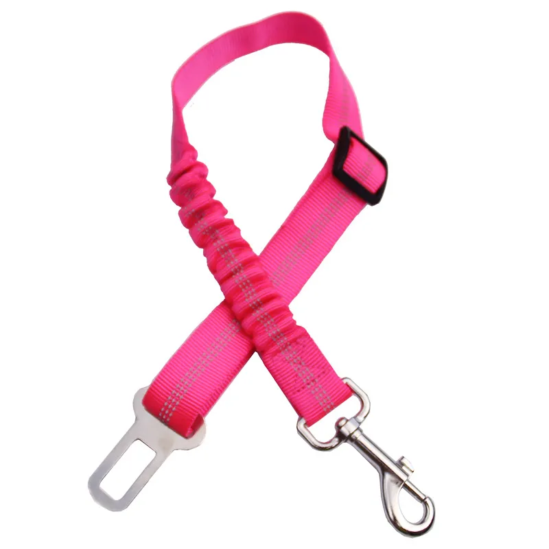 Pet Traction Rope For Automobile Car Seat Belt - Pink E