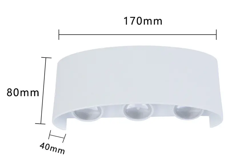 Outdoor Rainproof Led Wall Lamp Spotlight Courtyard