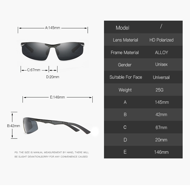 Title 5, Mens Aluminum Magnesium Alloy Polarized Sungla...