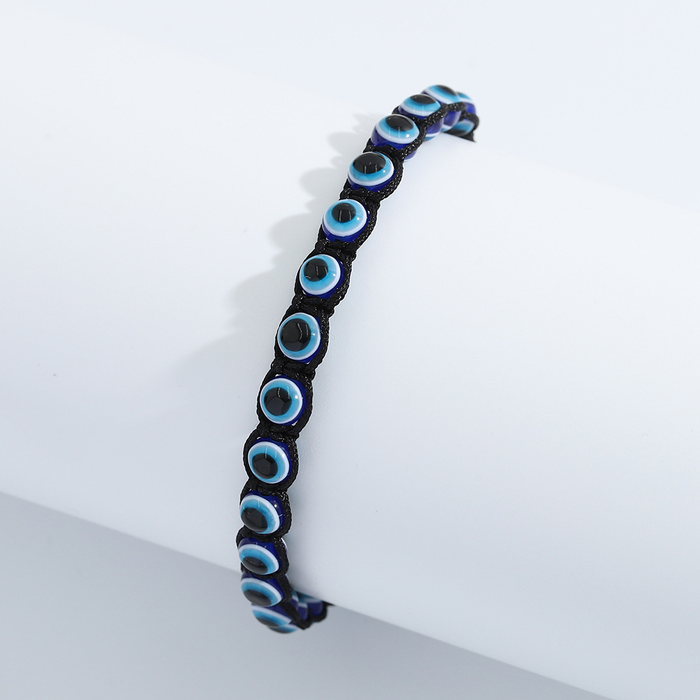 Blue Tiger Eye Stone Hand Woven Tiger Eye Frosted Stone Bracelet