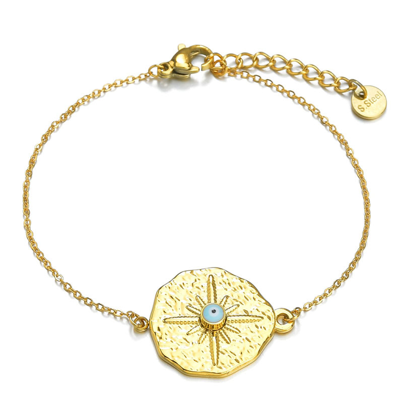 Korean Fashion Irregular Round Medal Bracelet