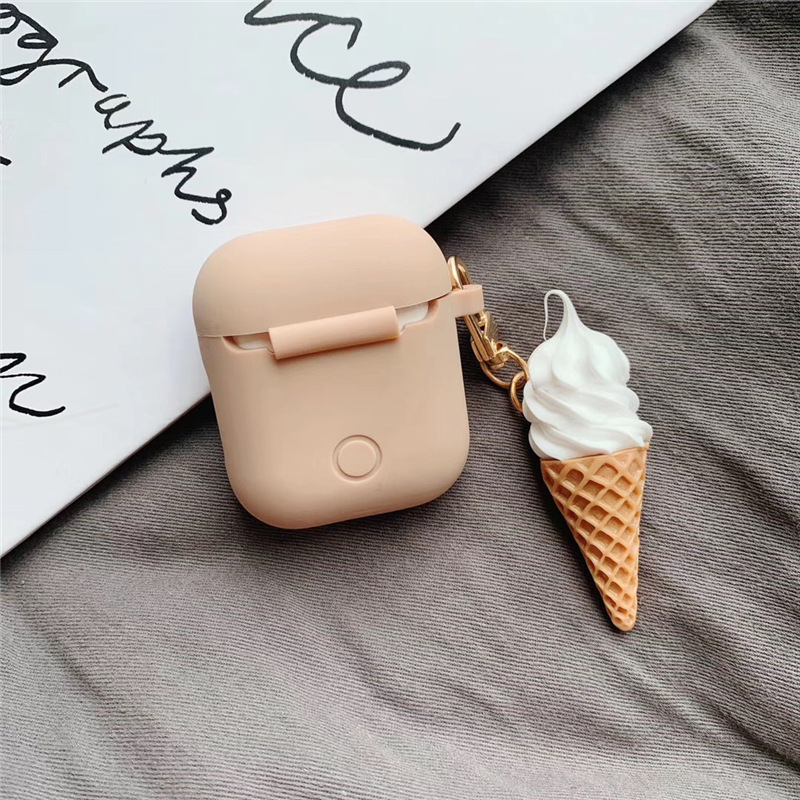 Ice Cream Cone Protective Cover Wireless Bluetooth 2  3 Generation Headset Cover Pendant Software