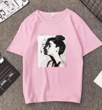 New Fashion T Shirt Women'S Spring And Summer Girls Printing Short Sleeved O Neck Cotton Spandex Women'S Tops Soft Women'S T Shirts Pink - Shop at LoveMi