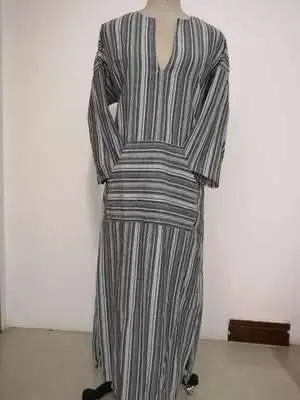 Women Long Striped Casual Loose Maxi Dresses Black - Shop at LoveMi