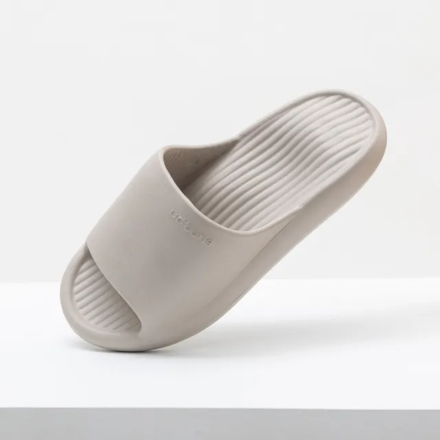 Bath Slippers Massage Wave Home Feeling Female Soft Bottom Slippers Grey - Shop at LoveMi
