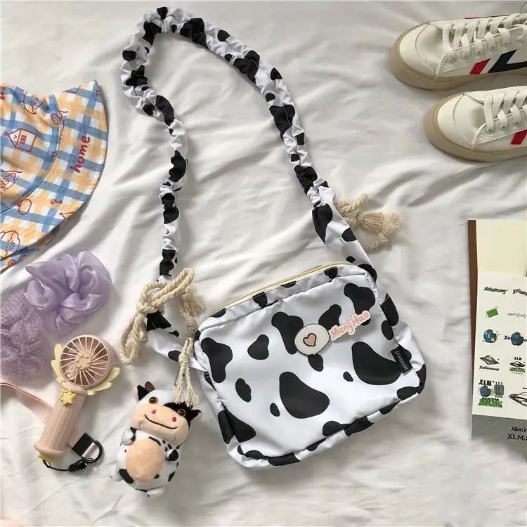 Waist Massager Soft Girl Messenger Bag Cute Cow Student