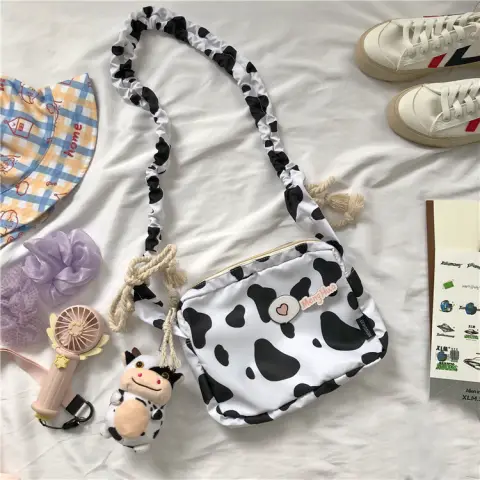 Waist Massager Soft Girl Messenger Bag Cute Cow Student
