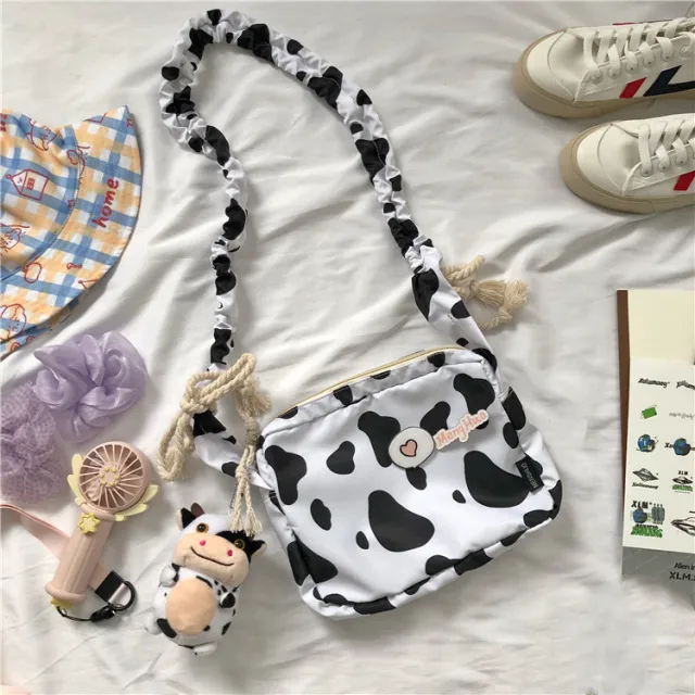 Waist Massager Soft Girl Girl Messenger Bag Cute Cow Student Shoulder Bag 8 Style - Shop at LoveMi