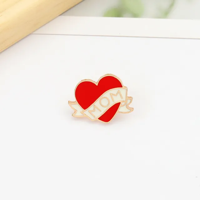 European And American Cartoon Mom Red Love Alloy Brooch Ins Mother'S Day Gift Dripping Pin Clothes Accessories Badge Xz604 - Shop at LoveMi